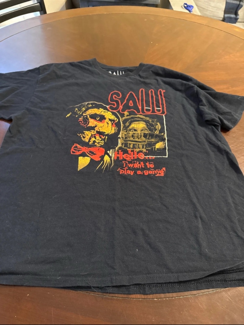 Ripple Junction Black Short-Sleeve SAW Graphic Tee with Red and Yellow Art